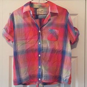 American Eagle plaid top. NWOT